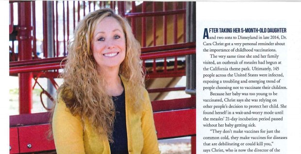 AZDHS's tweet photo. .@drcarachrist in April’s @RAKmagazine,read her views on #vaccinations &amp; state’s #InfantatWork Program https://t.co/x8AdSEiYFO https://t.co/NnlM8uC20o