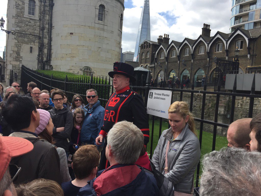 CarissaKatz's tweet photo. Tour of #TowerofLondon with @BillyBeefeater today made history come alive https://t.co/jz8BIDWvvv