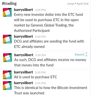 ECX index launched! Remains the trust &amp; then every single new investor $ will be purchased in the open market. $ETC needs little for it to 🚀