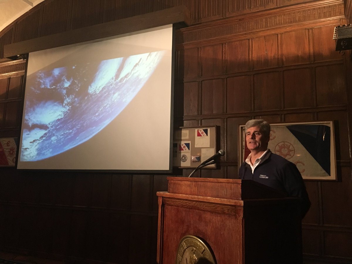 ValWhitepr's tweet photo. Stockton Rush @ExplorersClub on why he chose to dive deep into the ocean over flying to space @BryteBox @OceanGate https://t.co/ZSBz344R1F