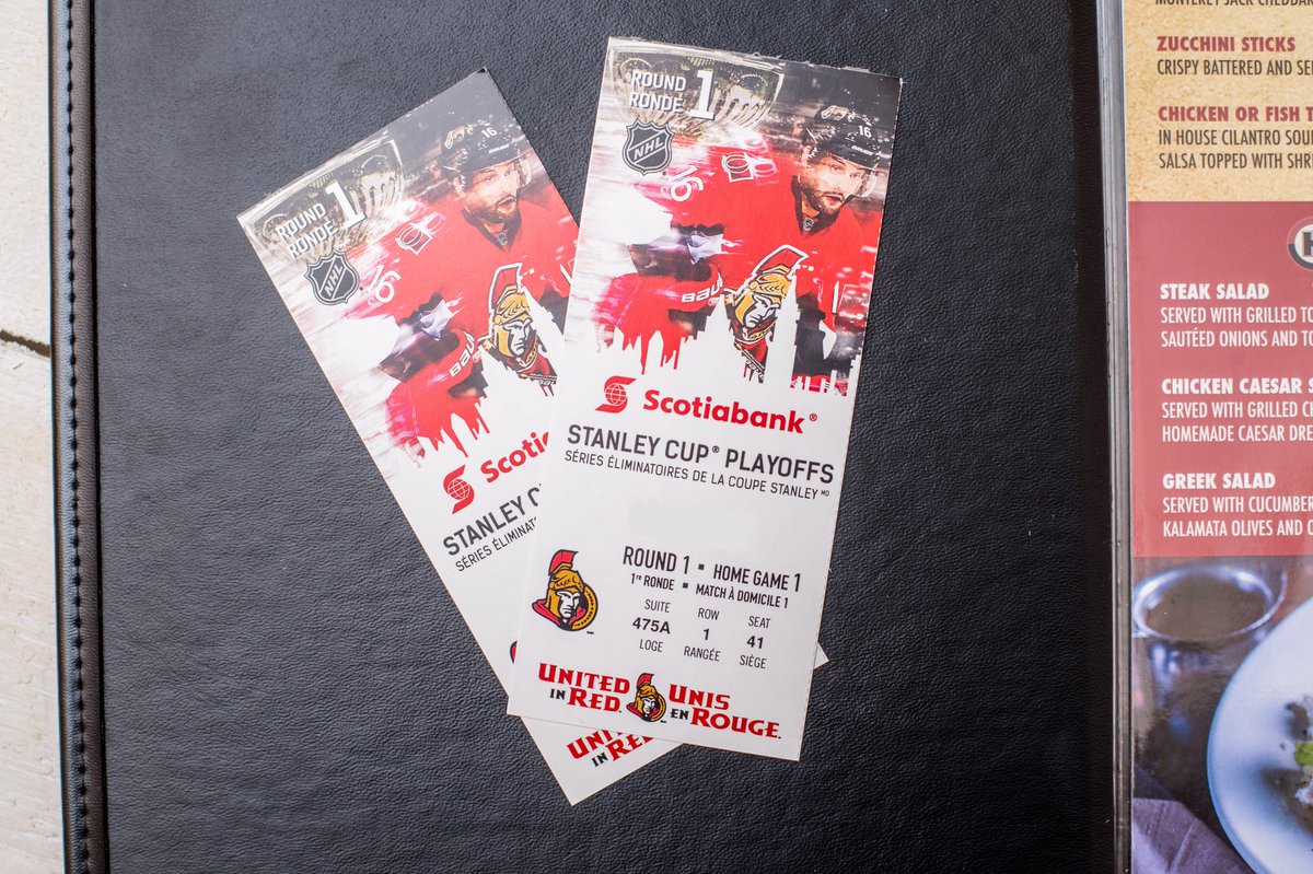 HometownSportsG's tweet photo. RETWEET TO ENTER!! For a chance to see @Senators 1st Round playoff game this Wed. night. Suit tickets... food and beverage included https://t.co/ugEsrf4iME