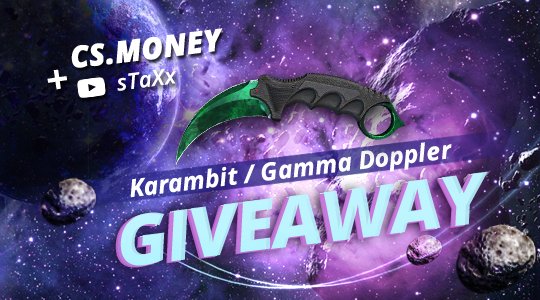 MEGA SORTEO! gleam.io/XbL6S/staxx-cs… KARAMBIT GAMMA DOPPLER! Info en el link :D Suerte!
