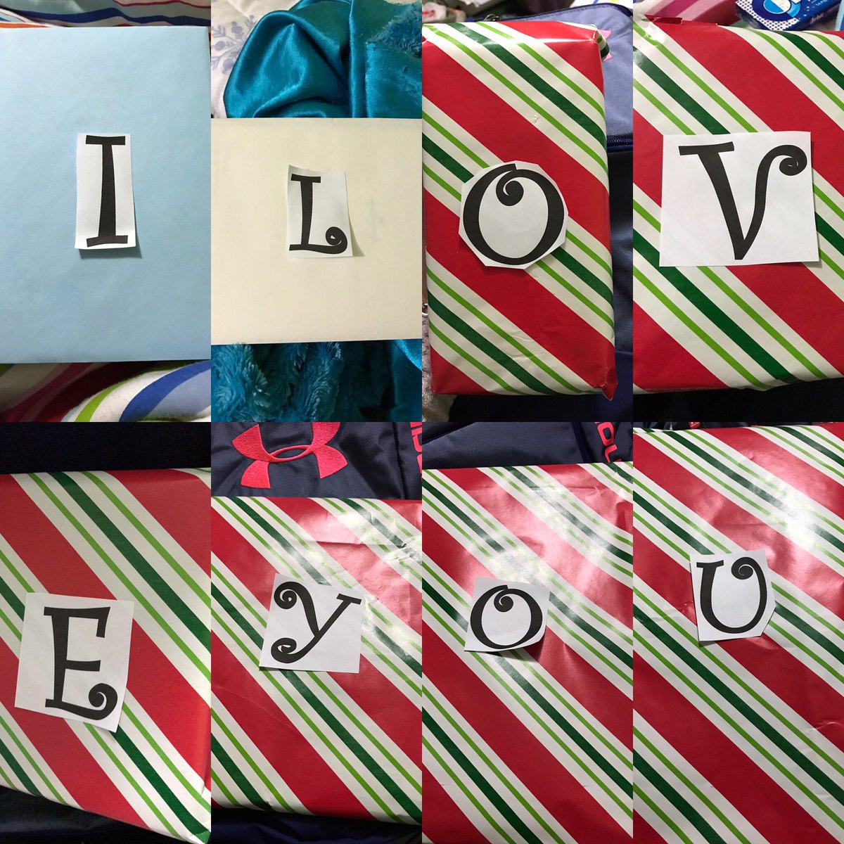 shammmiee's tweet photo. Daniel had my gifts spell out I love you 😍❤️ https://t.co/HitT0wlkYX