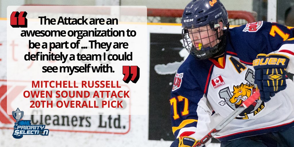.<a href="/MitchRussell_/">Mitchell Russell</a> is ready to feel at home with the <a href="/AttackOHL/">Owen Sound Attack</a>. #OHLDraft #OMHA
