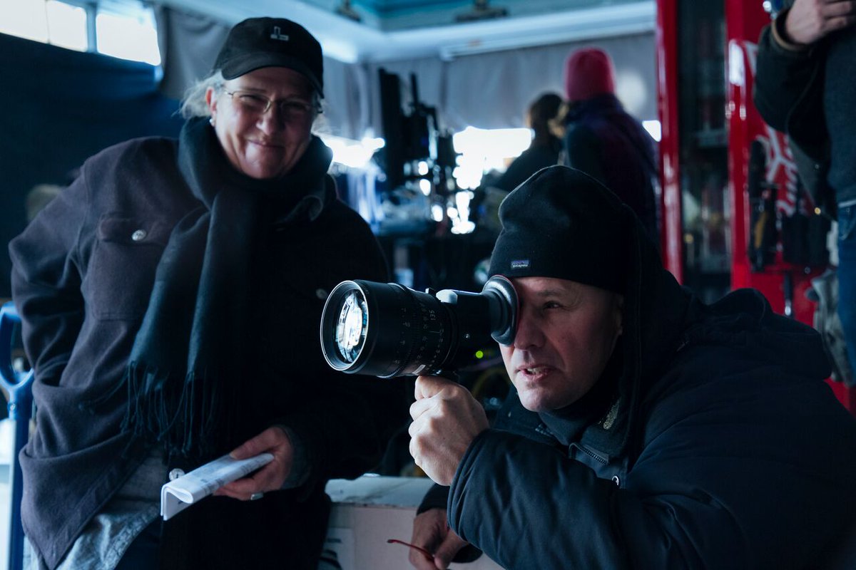 AnnaPaquin's tweet photo. Two hidden rockstars of the #BellevueCBC family DOP #EricCayla and "A" camera op #DominiqueRicard I LOVE YOU BOTH!! .@BellevueonCBC https://t.co/EcvCbWoF5z