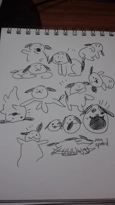 *draws a bunch of poorly drawn dogs* i'm having Fun 