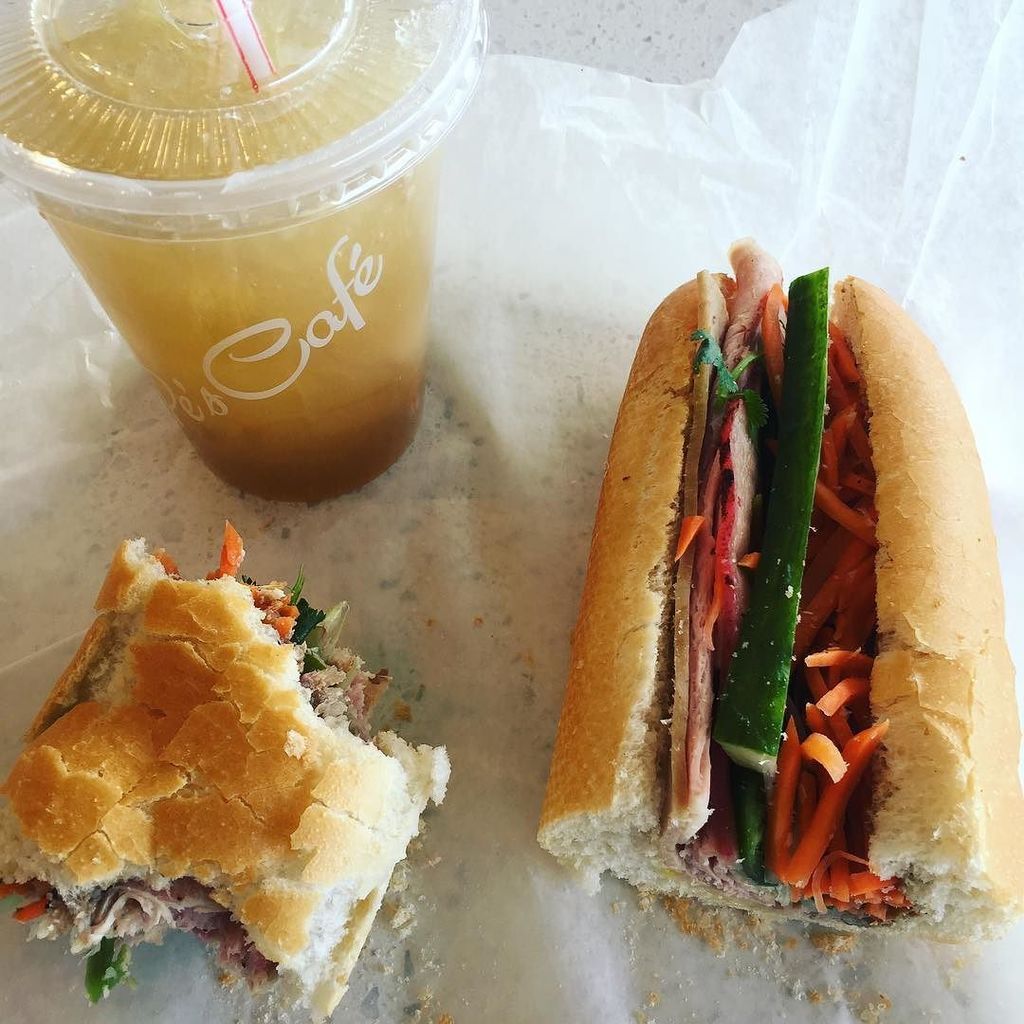 Banh mi Pe..... assorted sub with sugarcane drink.  #vietstreetfood.  #comfortfood #yycbestbanhmi ift.tt/2p0OTIQ