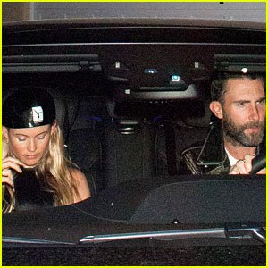 FansBehati's tweet photo. Adam Levine behind the driver's wheel leaving Craig's restaurant with his wife Behati Prinsloo in West Hollywood, California. - April 9th https://t.co/hvmfJoffZV
