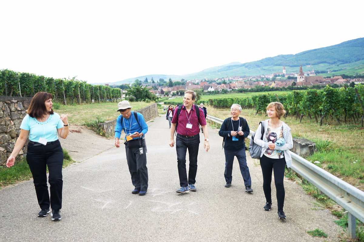 フランス観光開発機構 公式 ドイツ国境のフランス側アルザス地方にあるアルザスワイン街道 今年の秋9 3 日 収穫前のブドウがたわわに実るこの道を現地アルザスの人々と一緒にハイキングしませんか 7キロ歩いてゴール後はウンターリンデン美術館で
