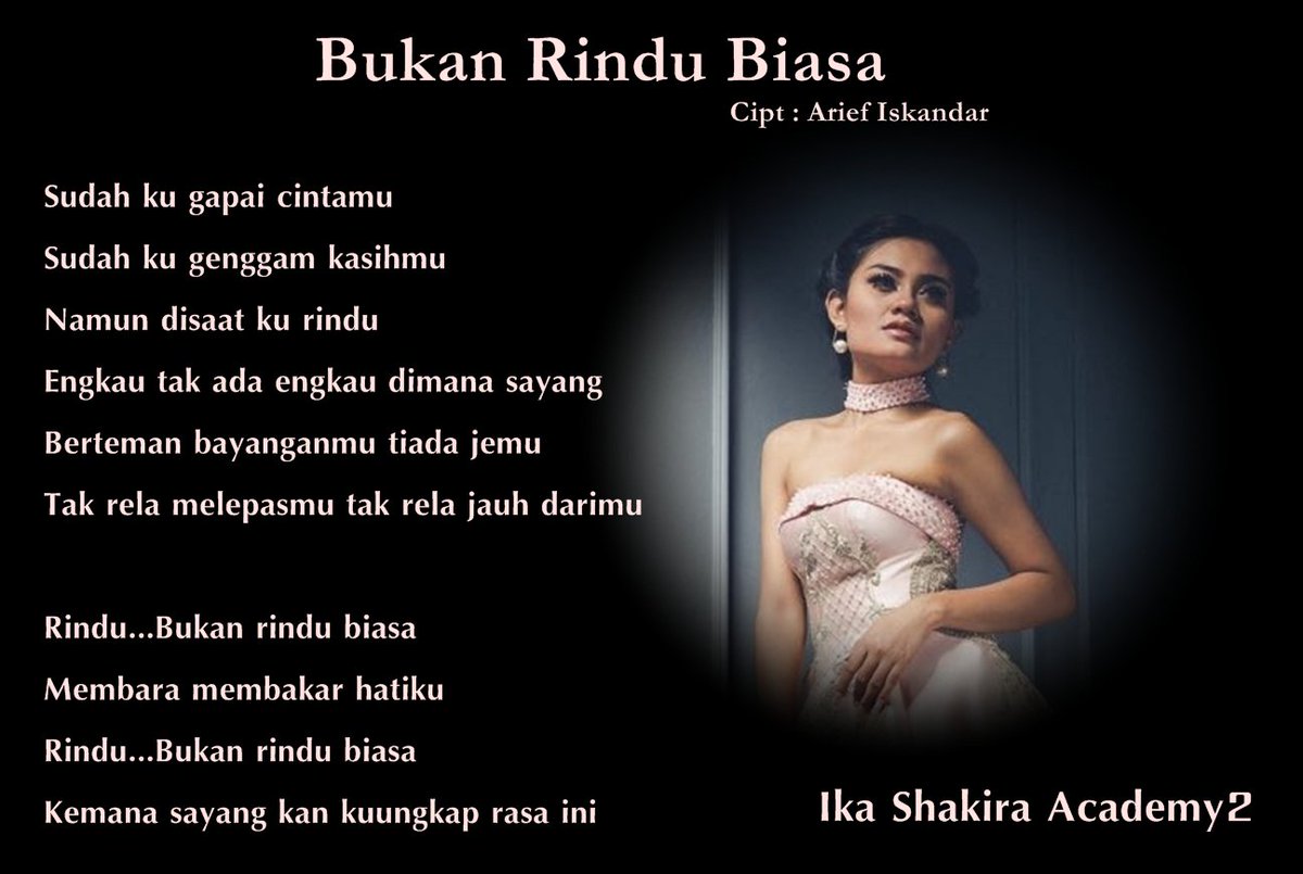 Lirik Lagu <a href="/DA2_Ika/">Ika</a> - Bukan Rindu Biasa
#BikinBaper