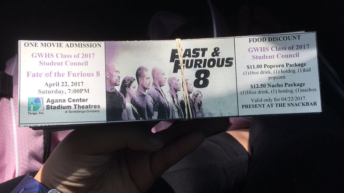 gwclassof2017's tweet photo. GW CO'2017 is selling Fast 8 tickets for $12 plus a food discount! See any council member if interested 😊 https://t.co/2JBdQjIuvV