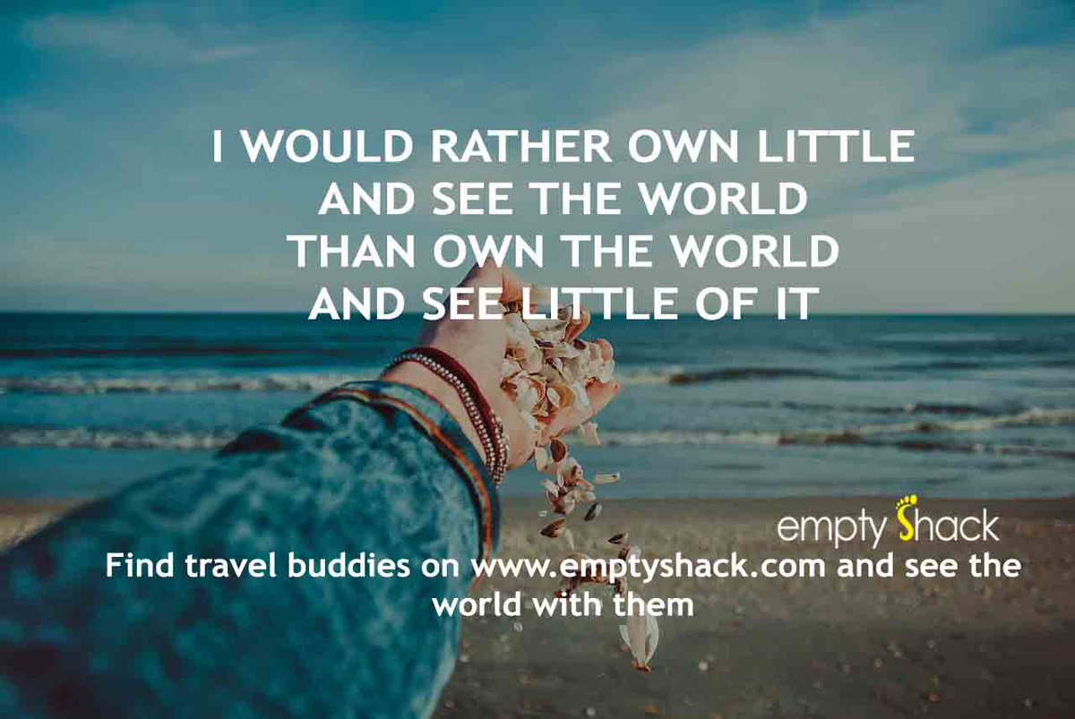 EmptyShack's tweet photo. #EmptyShack helps you to find a #travelbuddy to travel anywhere in the world with you! #trip #backpacking #adventure #wanderlust #travel https://t.co/1LQ5STIsGr