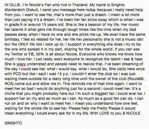 SocalitySinghto's tweet photo. Hi Oillie Can U help me fulfill my dream to meet Nicole Please :) With Love #TeamScherzyInBangkok @imjustollie @NicoleScherzy @PortalNicole https://t.co/C6NagkaIoe