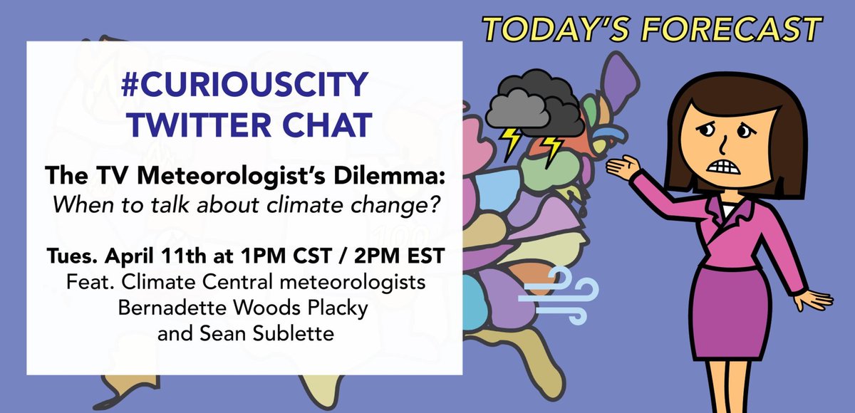 WBEZCuriousCity's tweet photo. THIS AFTERNOON join our Twitter chat w/ @ClimateCentral's @BernadetteWoods &amp; @SeanSublette, Chi's @gensiniwx &amp; reporter @JakeJeromeSmith! https://t.co/em3krUVJR4