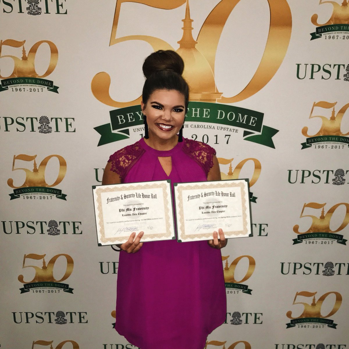 PhiMu_Upstate's tweet photo. So proud of our chapter for working hard all year to uphold high academic &amp; personal standards! Yay 4 superior academic achievement awards! https://t.co/SZJWZv1EfS