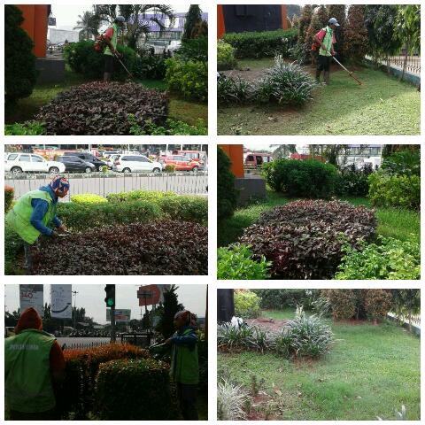 Pemeliharaan taman vidio tron jl. KH noor alie