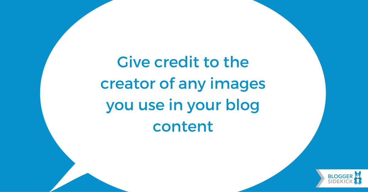 BloggerSidekick's tweet photo. Give credit to the creator of any images you use in your blog content https://t.co/tA5jGI3n5o