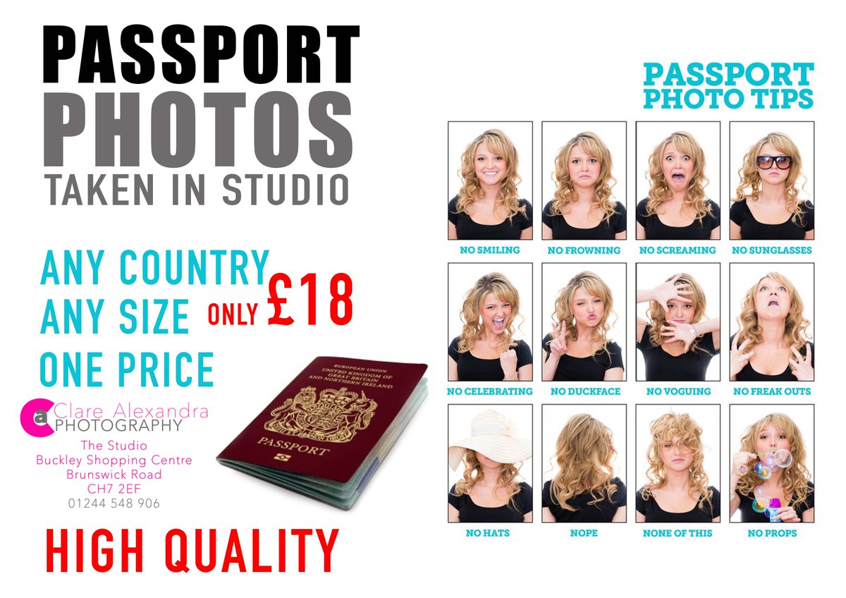 StudioBuckley's tweet image. Passsports photos now available 01244 548 906 call now to book #passportphotos #cringe #buckley #Flintshire #thestudiobuckley