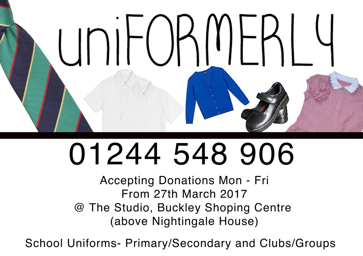 StudioBuckley's tweet image. ***PLEASE RETWEET*** so we can get this off the ground to help so many local people #helplocals #uniformforapound #buckley #thestudiobuckley