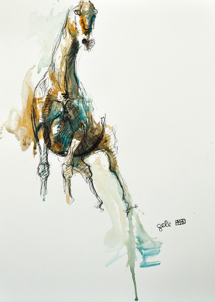 BenedicteGele's tweet photo. My expressive mare inspires me… Equine Nude 61t - 42 x 29,7 cm on paper https://t.co/6040ss3Tjt #EquineArt #ArtCheval https://t.co/LLbcV26rlD