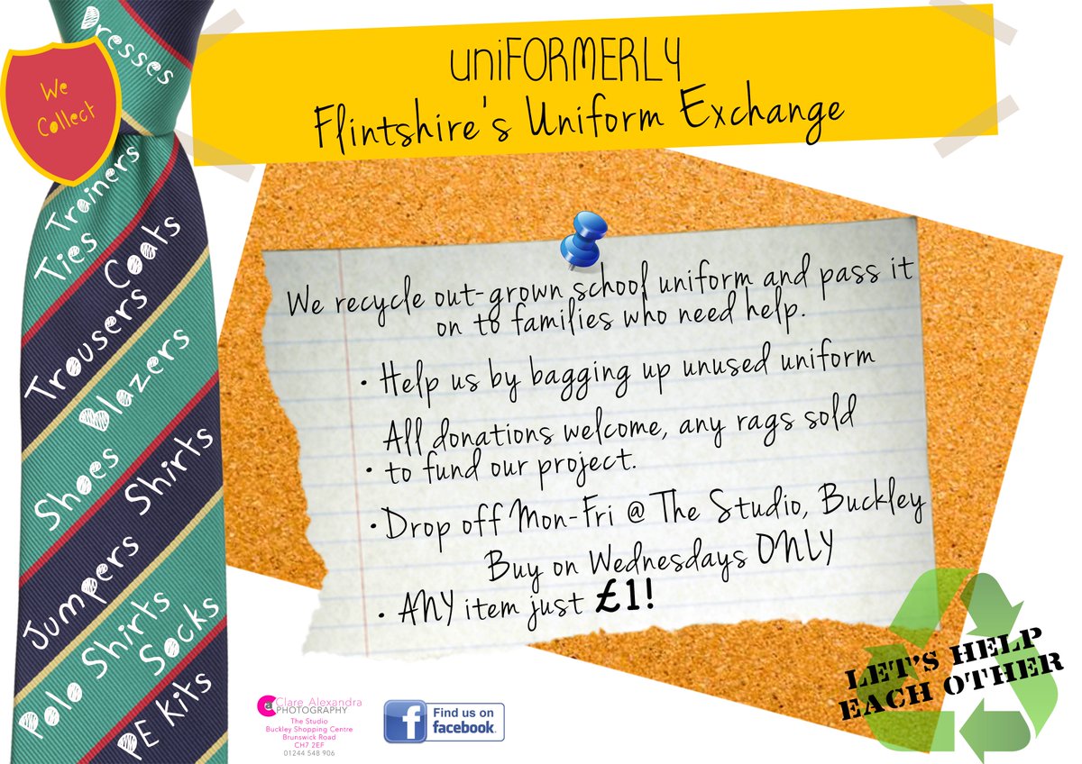 StudioBuckley's tweet image. ***PLEASE RETWEET*** so we can get this off the ground to help so many local people #helplocals #uniformforapound #buckley #thestudiobuckley