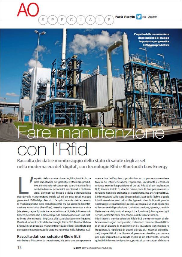 Qual è il ruolo di #RFID e #Bluetooth Low Energy nella manutenzione della Fabbrica 4.0? goo.gl/B42p1y via <a href="/automazioneoggi/">Automazione Oggi</a> #IoT