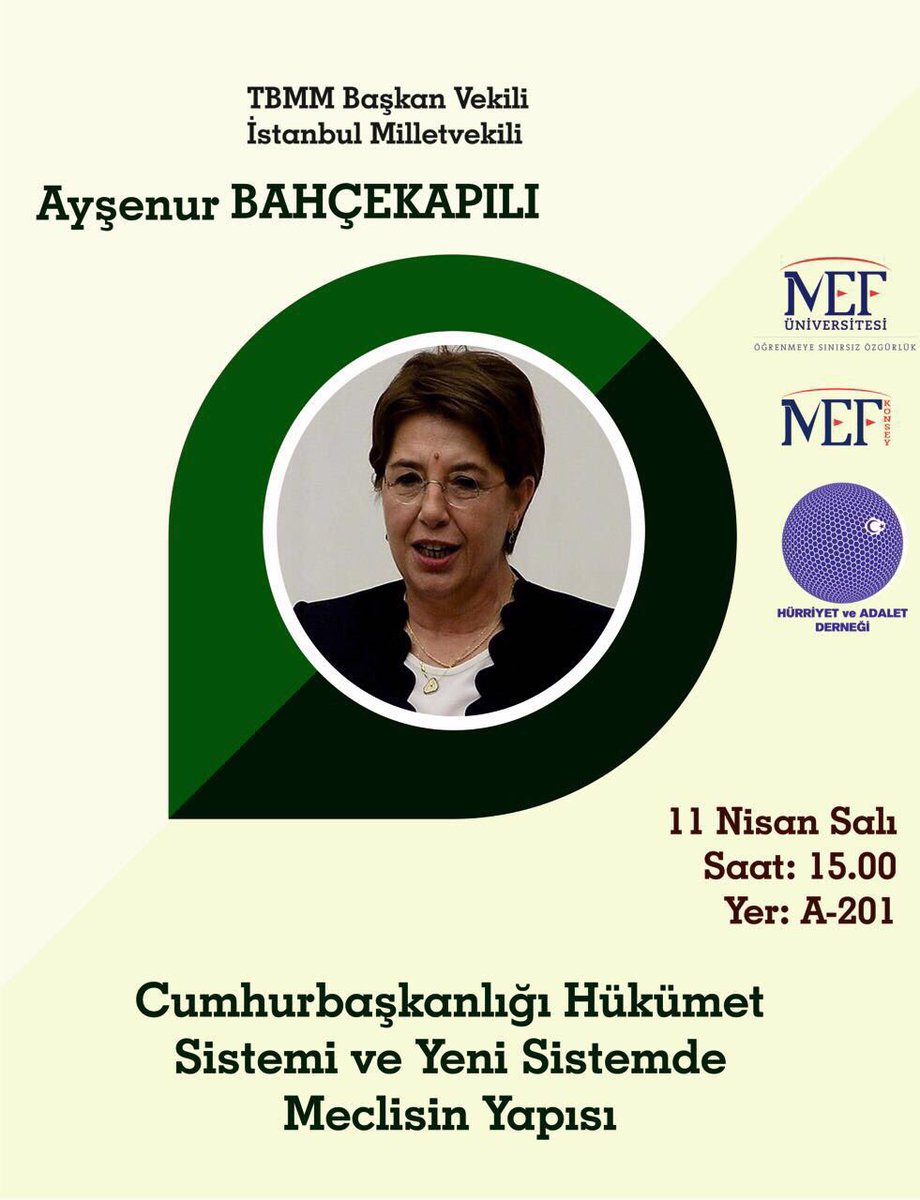 Refarandum forumlarimizdaki ilk konugumuz Sn. Aysenur Bahcekapili. Vekilimiz ile yapacagimiz etkinlige hepiniz davetlisiniz.