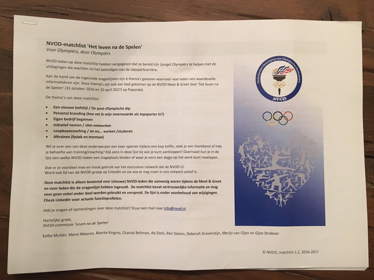 Leerzame meet &amp; greet met oud Olympiërs gisteravond <a href="/NVOD1986/">NVOD - Dutch Olympians</a>. Verschillende thematafels met veel kennis, kunde &amp; ervaring! #Top #OpPapendal