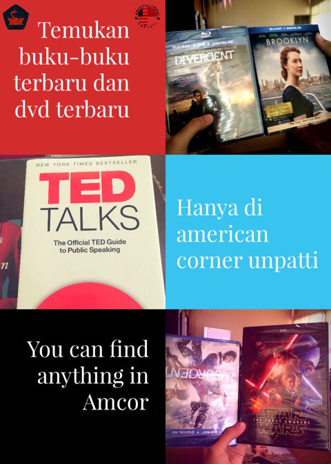 AMCOR_UNPATTI's tweet photo. Tahun baru, Pacar baru? Udah ga jaman.
Sekarang tahun baru, buku baru, DVD Ter-Baru, Permainan Ter-baru dan fasilitas Ter-Baru https://t.co/2bzCUiddVV