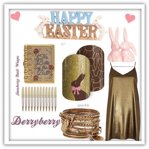 derryberryjam's tweet photo. Gold sparkly Nail wraps, with an adorable bunny design. Chocolate anyone? Buy @ https://t.co/xj96R0gqnQ #beauty #nailstagram #nail #jamberry https://t.co/w4aNYoxJNJ