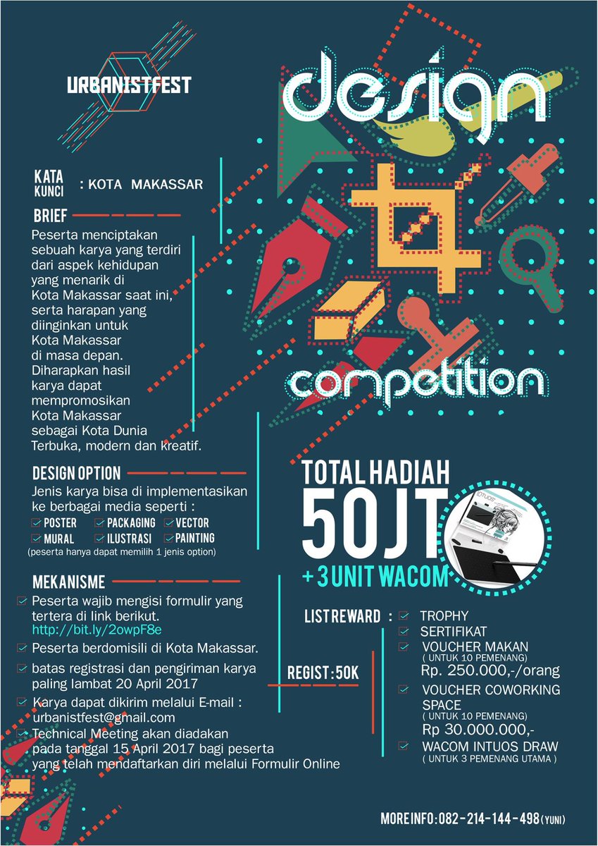 urbanistbox's tweet photo. #Makassar #Urbanistfest2017 #CreativeCompetition #Design menciptakan karya desain Makassar Kota Dunia >> https://t.co/FysyQ6alm0 https://t.co/ZWs40k2j2s