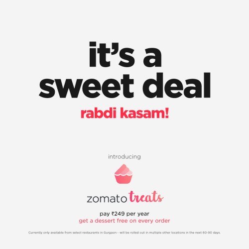 deepigoyal's tweet photo. Life is short; eat dessert first. Introducing Zomato Treats, our membership program for delivery. Read more - https://t.co/yzp2QKsTzv https://t.co/3m65ummFFG