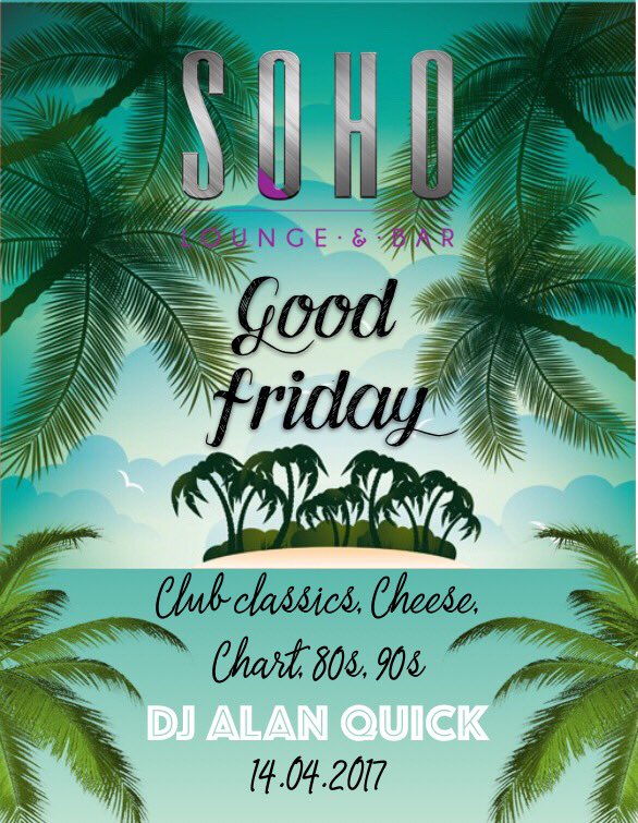 BarSohoTorquay's tweet photo. #Easter Weekend at Soho #Torquay #nightlife #party #bar #cocktails #TorbayHour #Devon #livemusic #gin https://t.co/cqByKvzVzk