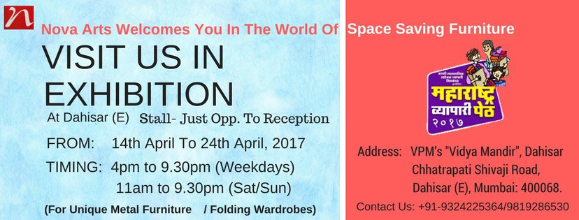 Novarts1's tweet photo. Please Visit Us In Exhibition. Now At Dahisar
#Spacesavingfurniture @Novarts1 https://t.co/OxdXskRRNh