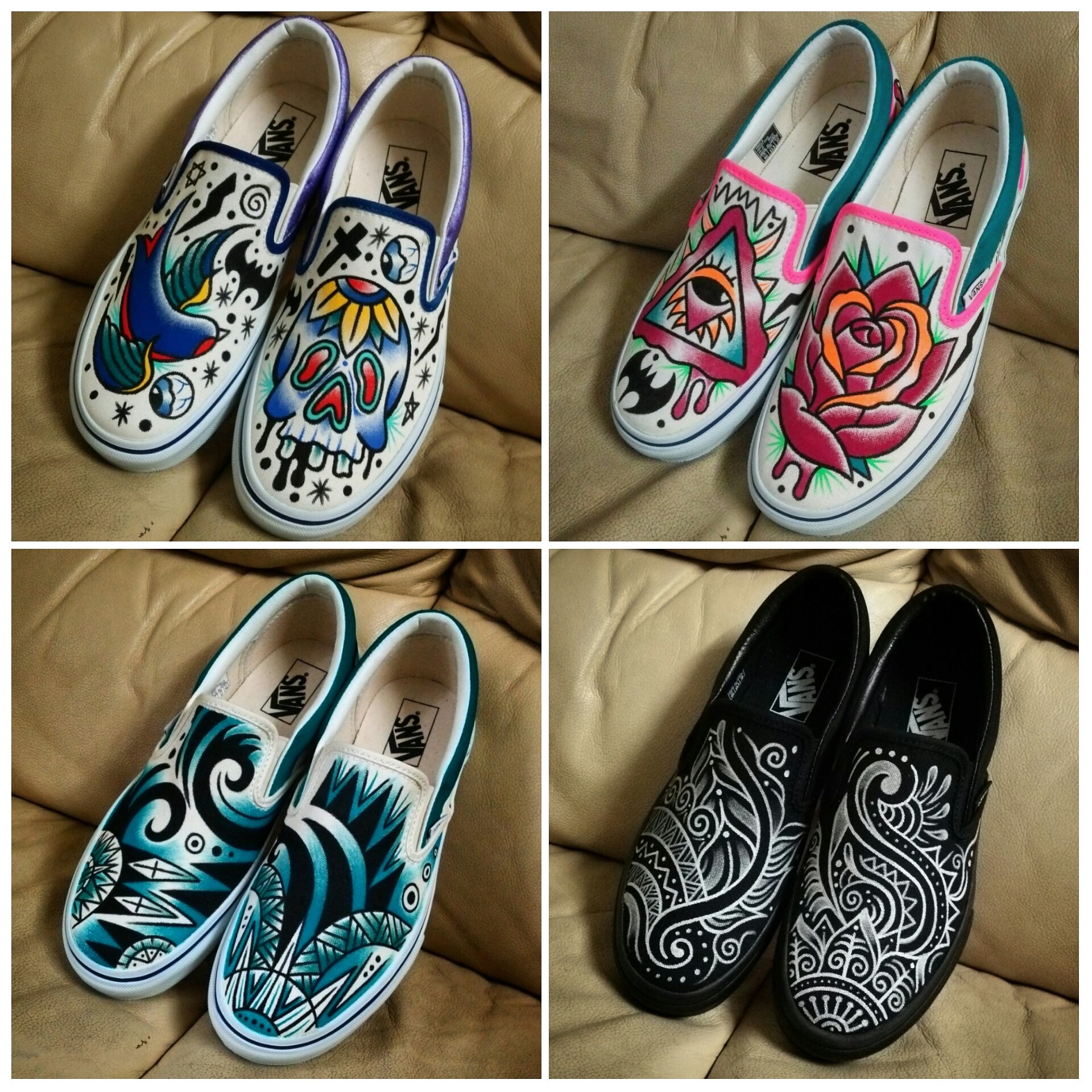 VANSスニーカーペイント、オーダーメイド、お店ロゴや壁画、タトゥー等TATTOO VANSスニーカーペイント、オーダーメイド、お店ロゴや壁画