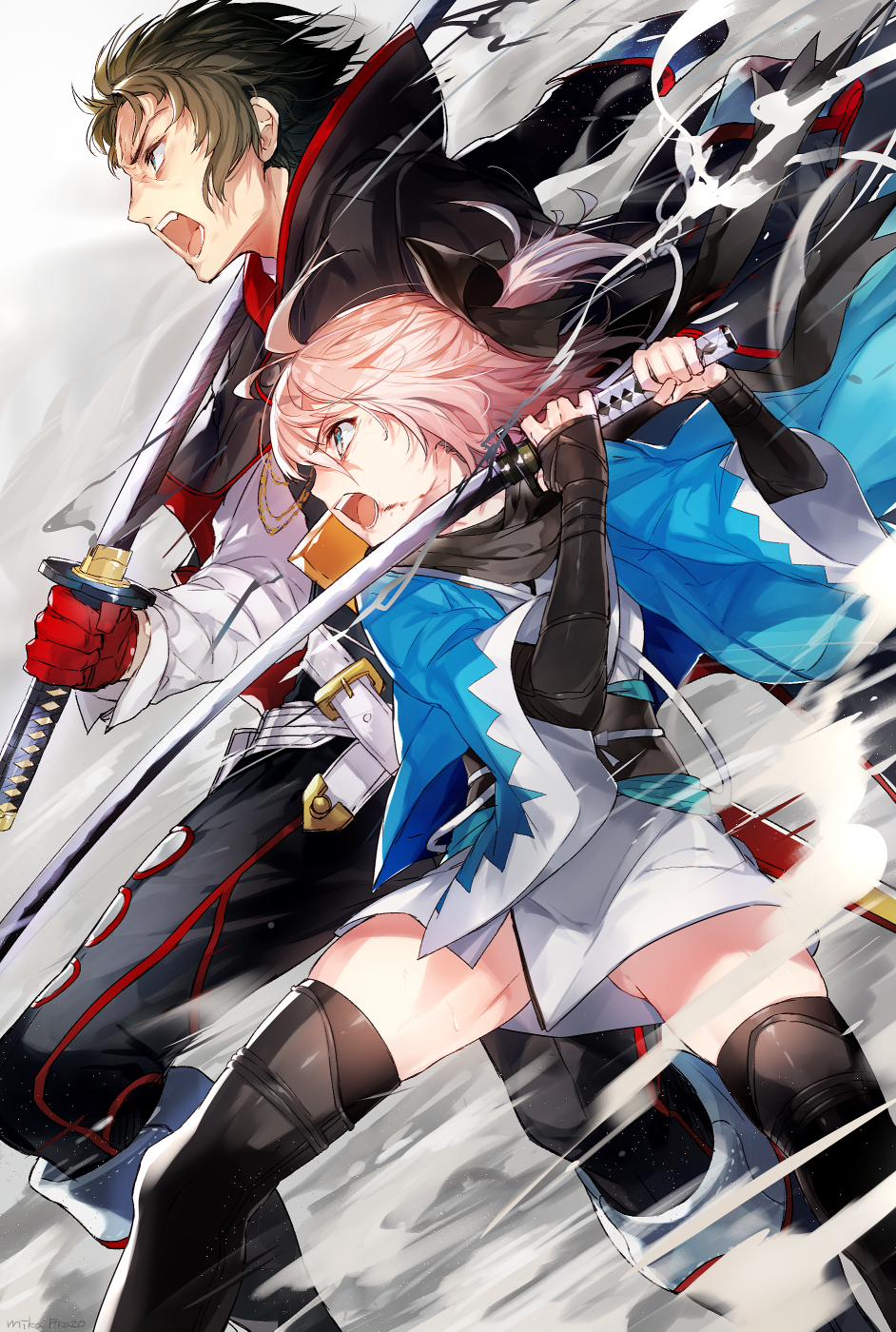 Mika Pikazo 新撰組 ということで土方と沖田を描いてみました 新撰組のこと今まで知らなかったので色々と調べてみていたら 自分の祖先が新撰組と関係あるお方でビックリした Fgoの土方デザイン格好いいよー 描けば描くほど愛着湧く Twitter