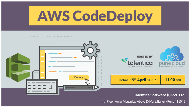 Talentica's tweet image. #Meetup Alert: #AWS CodeDeploy Meetup at @Talentica ... Join us here: lnkd.in/fRh9TKS #cloudengineers #Cloud #codedeploy