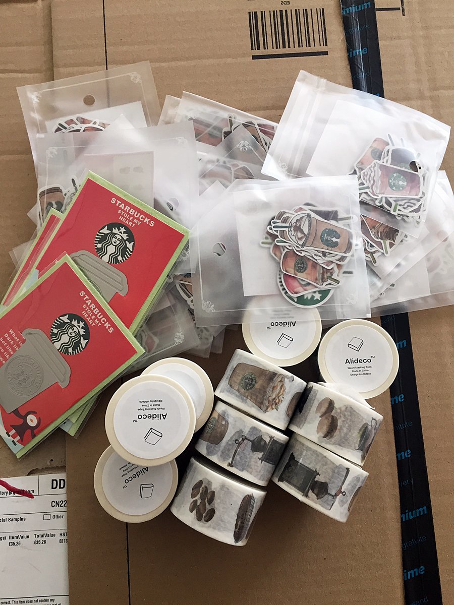 스벅 커뮤니티 4월 이벤트 - 스타벅스 마킹 테이프 + 스티커 + 책갈피 세트 sbuk.kr/starbucks/12