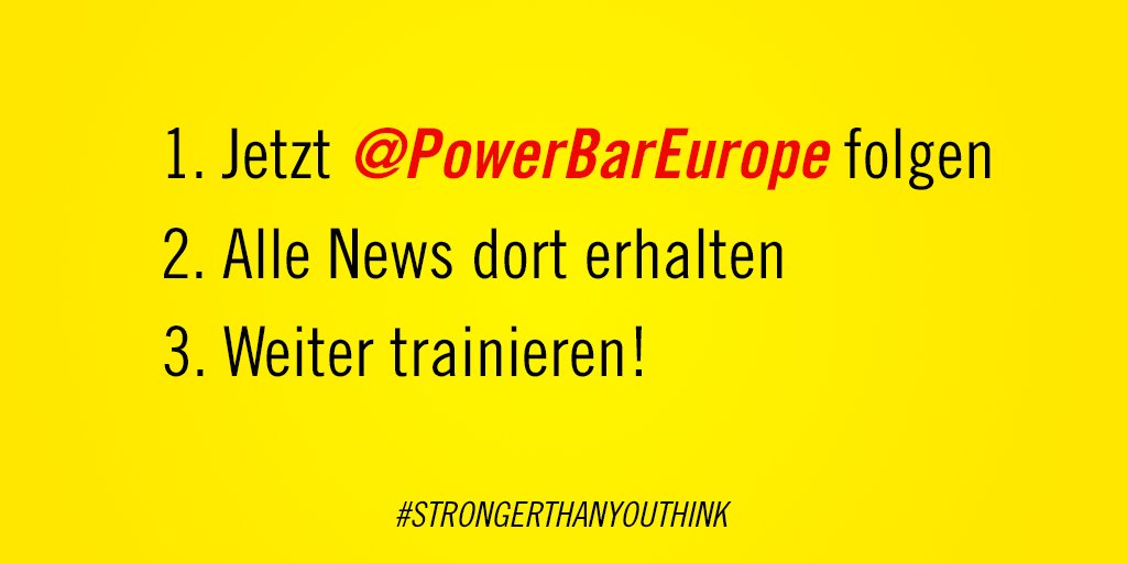Catch us if you can: Wir sind ab sofort auf <a href="/PowerBarEurope/">PowerBar Europe</a> unterwegs.