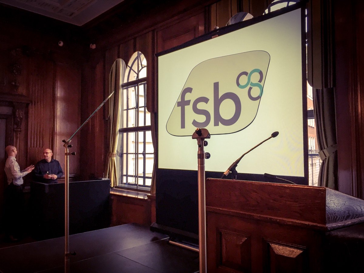 craigie_b's tweet photo. 1 hour to go before @jeremycorbyn speaks to @fsb_policy members in London.  Almost ready… #FSB2017 https://t.co/ZBSbOqvu3D
