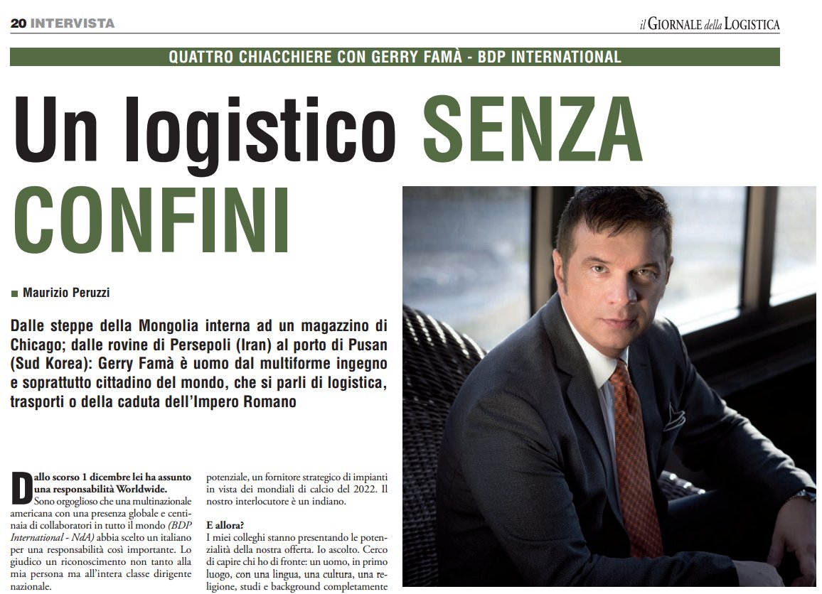 PSABDPWorld's tweet photo. #BDPBuzz  Gerry Fama, Global VP of Transport Sales, was recently featured in @GDL_logistica  Full article here: https://t.co/nx1eliS7hE https://t.co/llSVSEhTVr