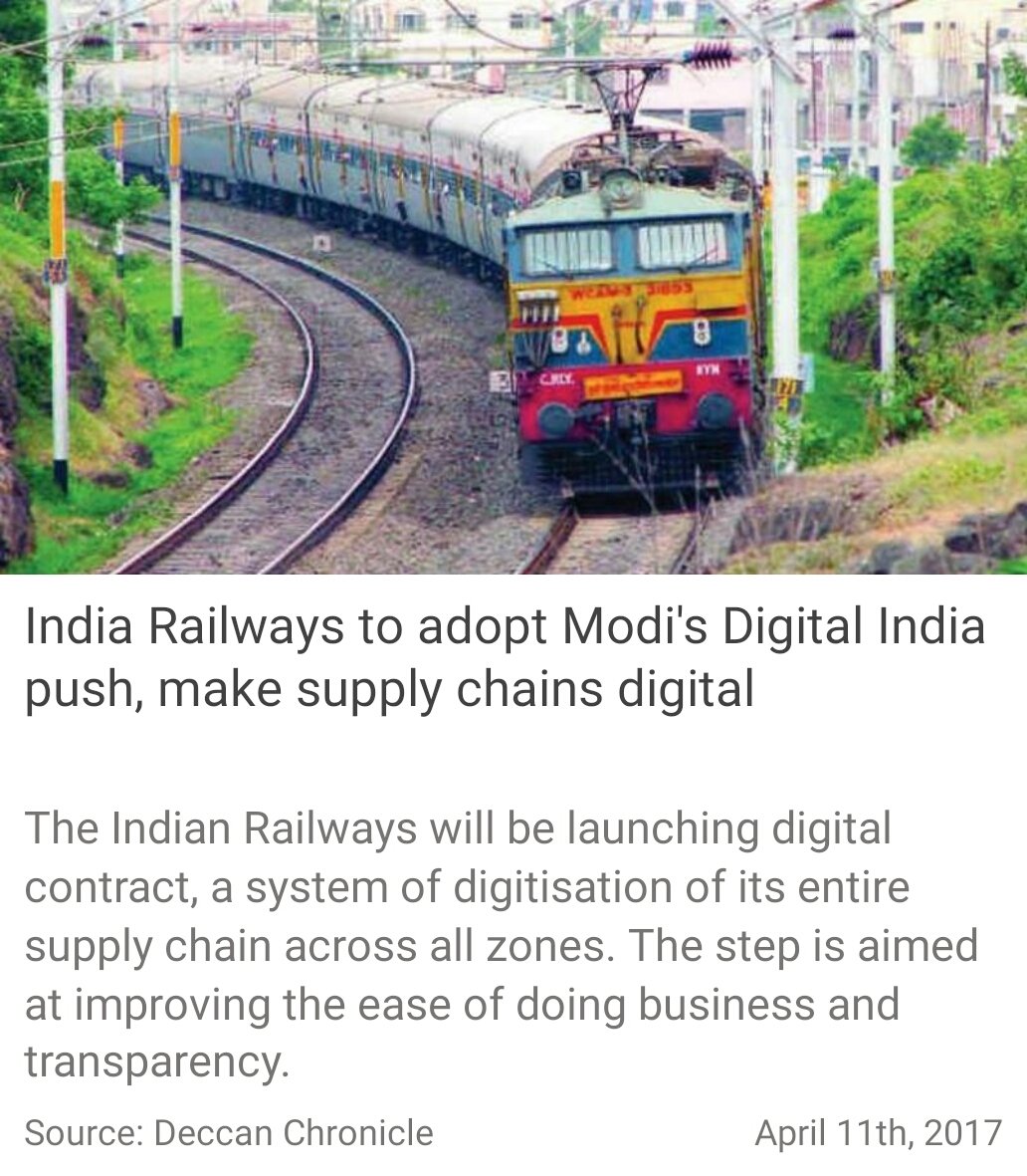 Ra_THORe's tweet photo. . @RailMinIndia to adopt PM sh @narendramodi's #DigitalIndia push, make supply chains digital!

@sureshpprabhu

https://t.co/ypgyNxuxxb https://t.co/hZc0jKwQsp