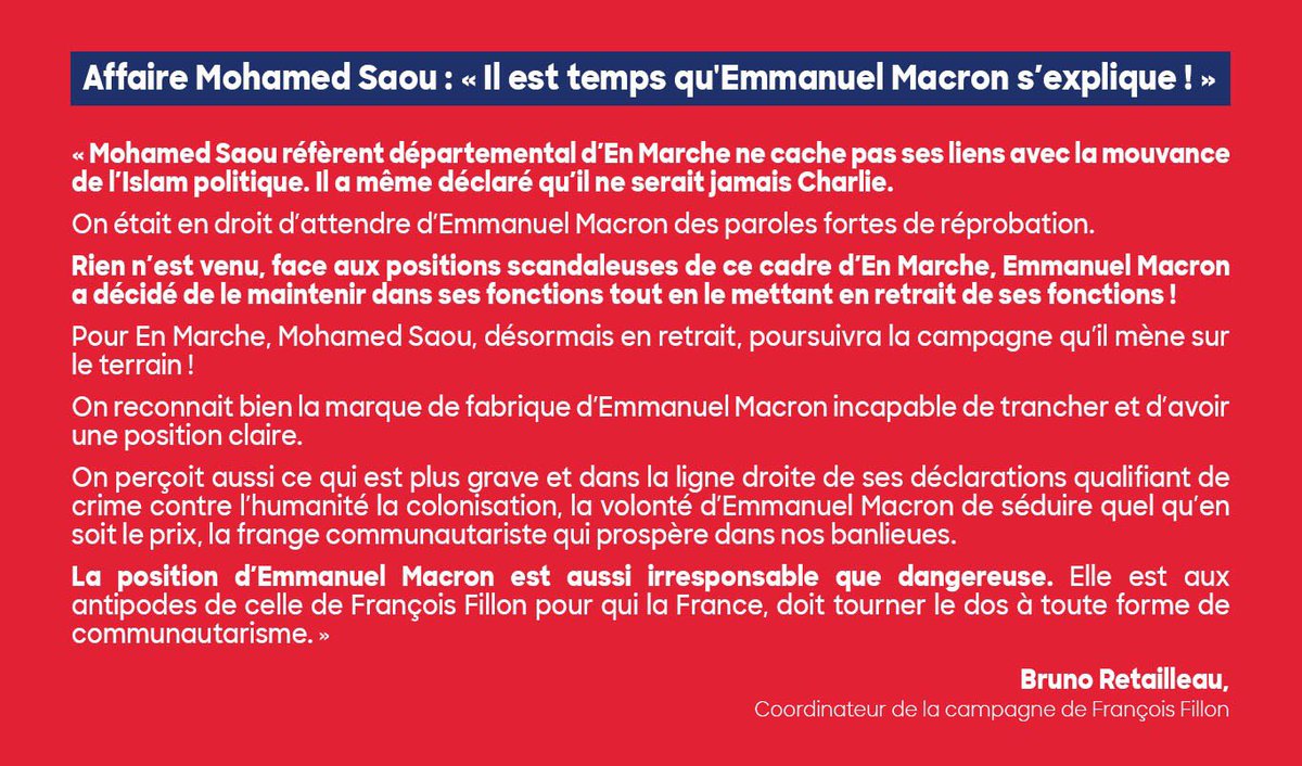 Affaire Mohamed Saou : Il est temps qu'Emmanuel #Macron s'explique !