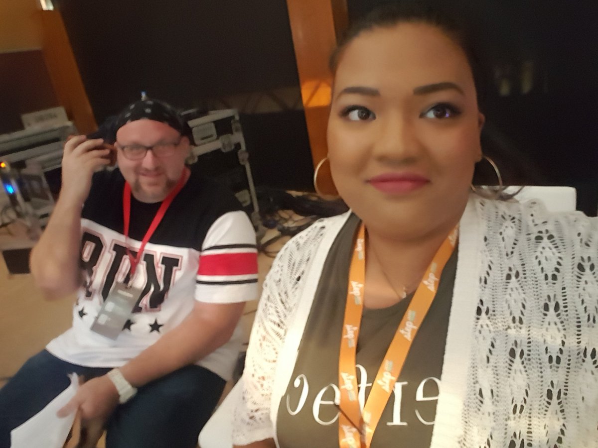 a_afra's tweet image. The calm before the storm. @BIG_HASS and I before taking the stage #StepMusic