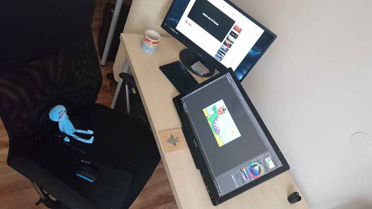 Our artist is late today so we hired Mr. Meeseeks to help us out :) #rickAndMorty