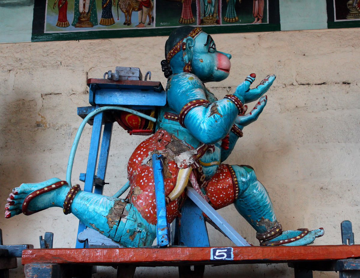 This beautiful Hanuman Utsava Vahana at the #KoodalAzhagar Temple at #Madurai. #hanumandadamdaar