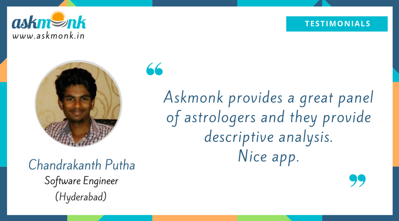 askmonk's tweet photo. Thank you Chandrakanth for your positive feedback. We strive towards providing you the best possible astrological consultation. :) https://t.co/0asdeS3cQV