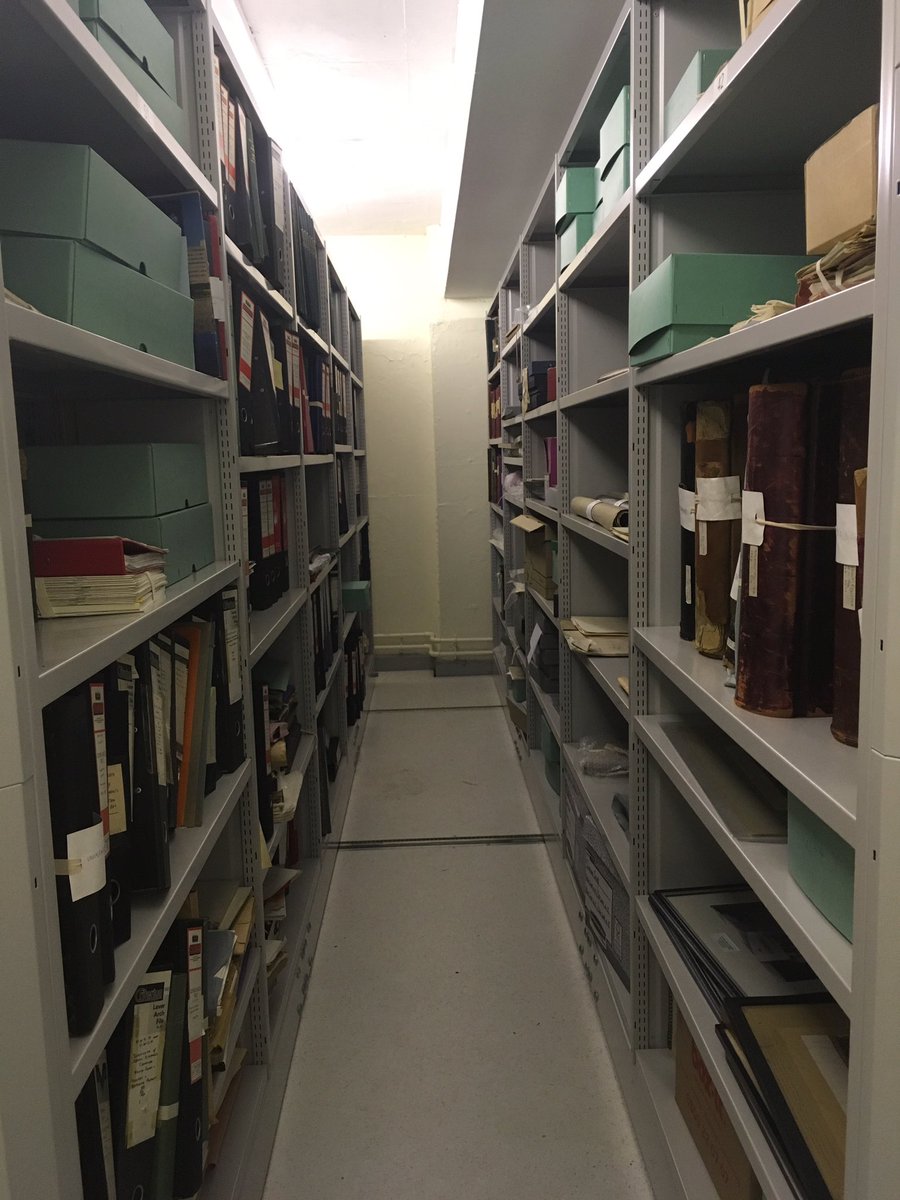 iamcardiffuni's tweet image. I'm down in the Institutional Archive strong room this afternoon carrying out research for some enquiries we've received.