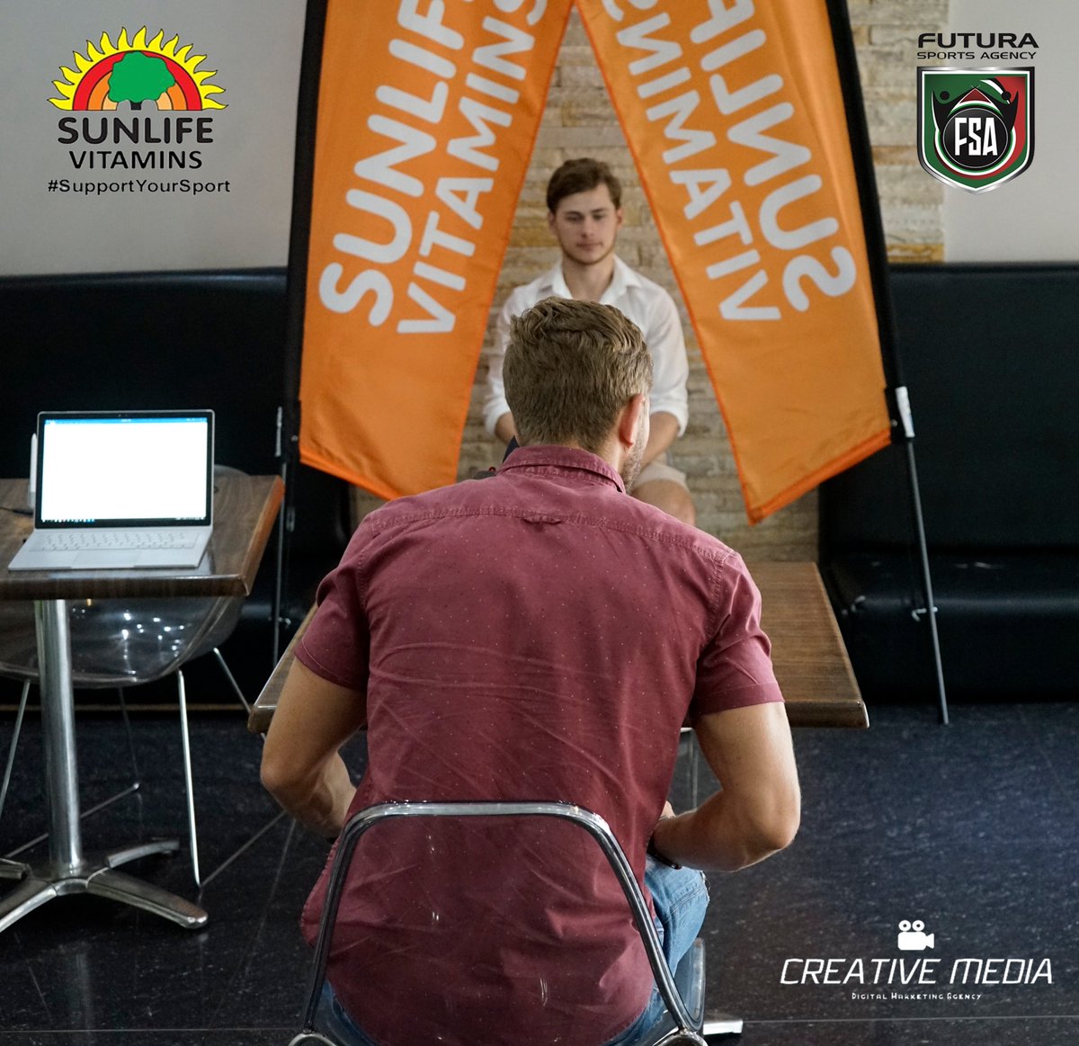 Here's a behind the scenes shot of today's work with Futura Sports Agency &amp; SunlifeVitamins Keep your eyes peeled for the interviews to come