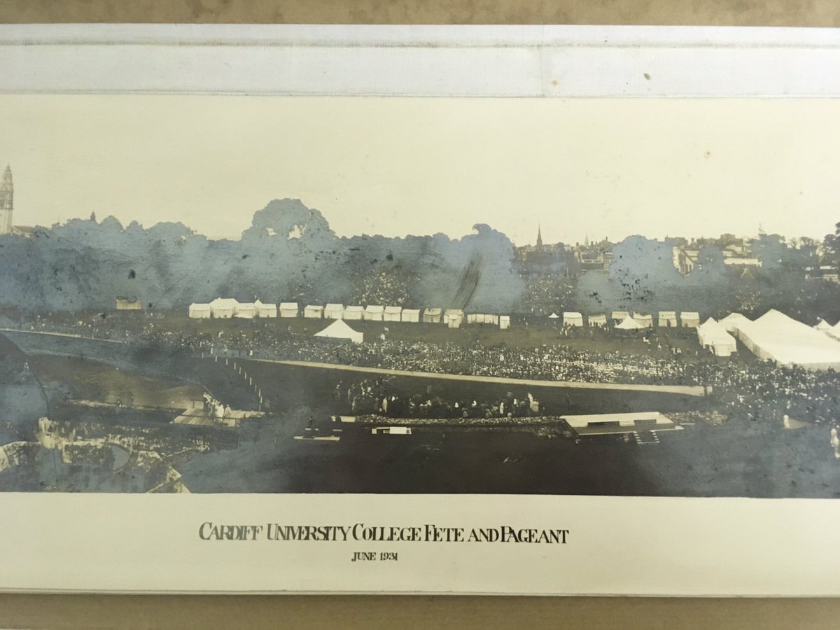 iamcardiffuni's tweet image. I just took these snaps of my favourite things in the archive! Photos of a pageant organised by staff at students in 1931 @cardiff_castle